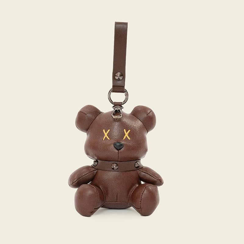 Leather Pony Keychain Cute Plush Animal Bag Charm For Kids And Teens