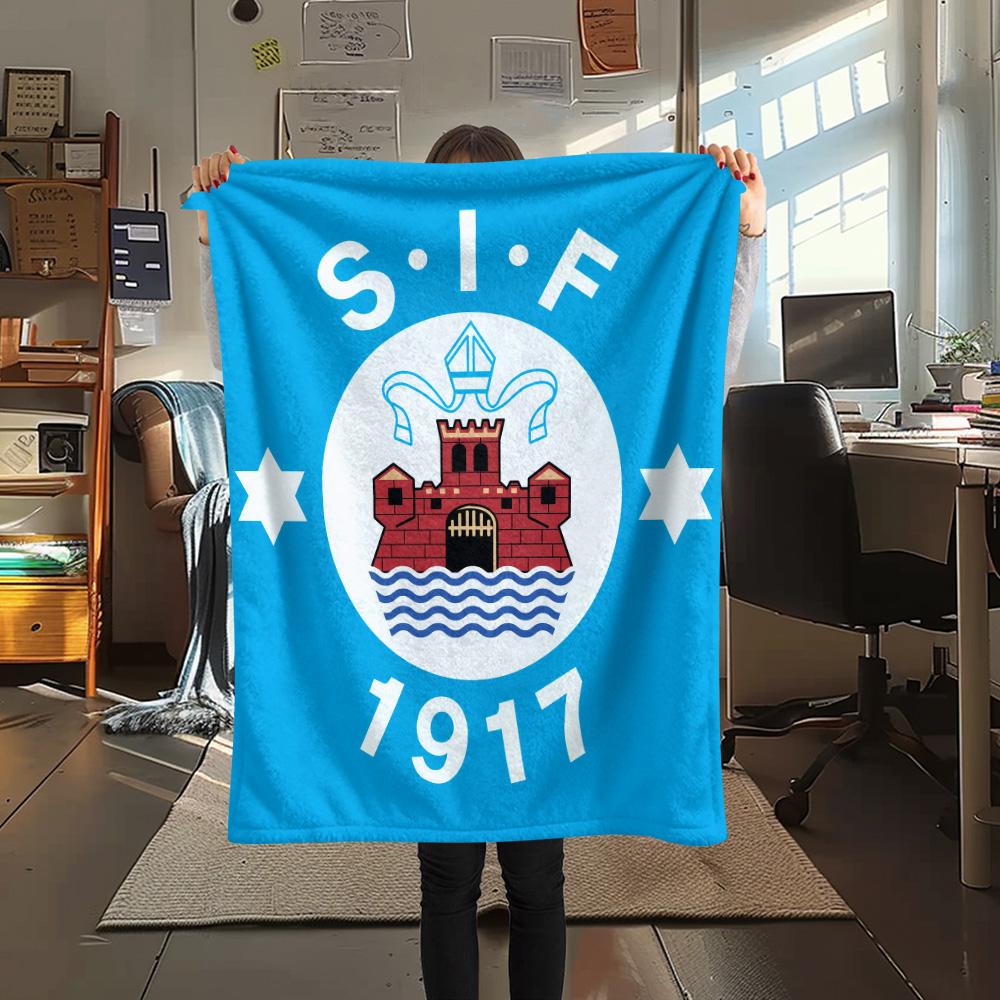 Silkeborg Sports Association  Print Flannel Blanket, High quality Comfortable for All Seasons, Home Decor, Warmth and Comfort