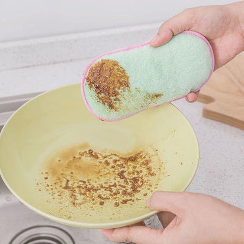 5/10PCS Multifunctional Dishwashing Cloth Thickened Cleaning Cloth Absorbent Coral Fleece Household Kitchen Cleaning Rag
