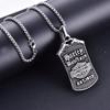 Vintage Motorcycle Pendant Square Men's Necklace