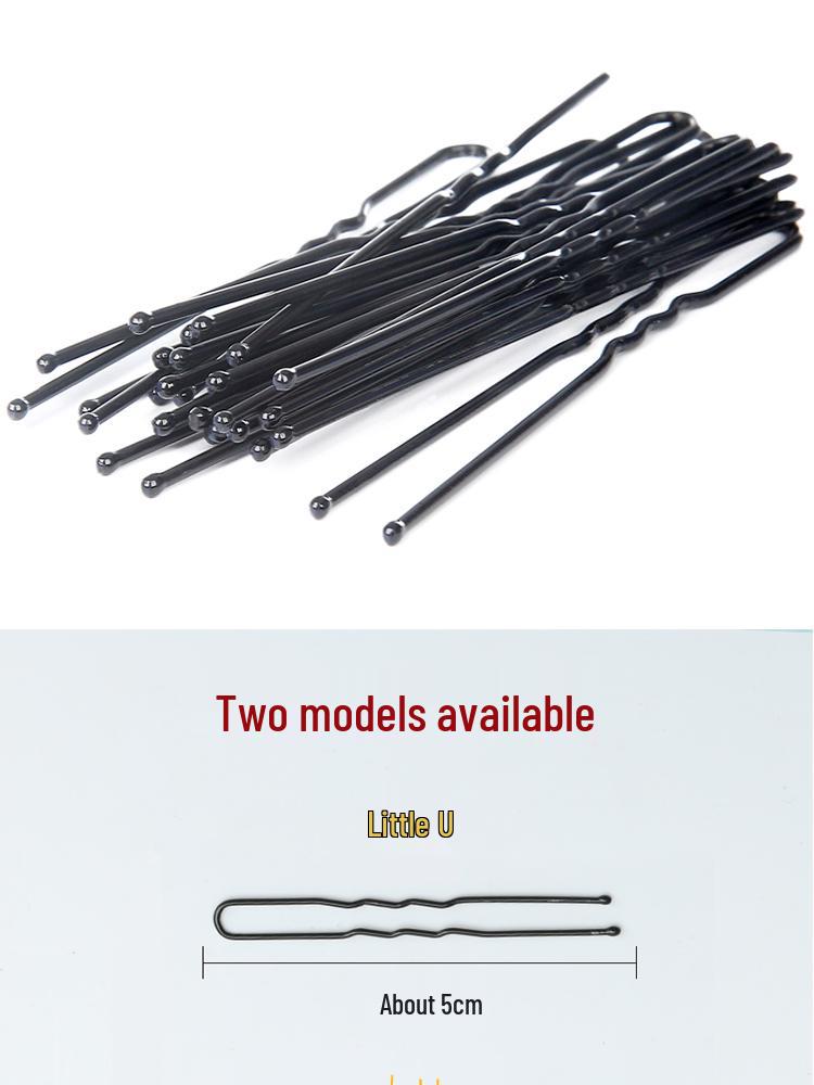 500g Black U-Shaped Hair Clips for Styling & Thickening - Ideal for Photo Studio & Makeup Artist Use.