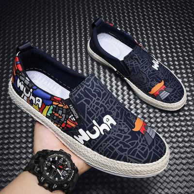 Sommer Atmungsaktive Herren Freizeitschuhe Stoff Herren Slipper Plateau Walking Sneaker Laufschuhe Komfort Slip-on Bequeme Fahrschuhe