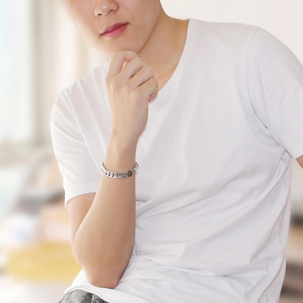 Bijoux en argent massif 100 % tendance en argent sterling 925 pour hommes, chaîne à maillons épaisse en argent pur véritable, bracelet de 8 mm, bijoux en argent pour hommes