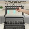 2025 Dish Drying Rack Kitchen Adjustable Stainless Steel Cutting Board Organizer Dish Bowl Drainer Storage Rack Kitchen Utensils