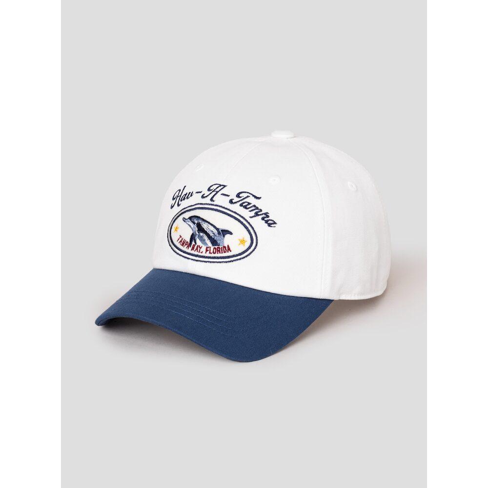 Saendeusaundeu (Unisex) Dolphin Wappen Cap White