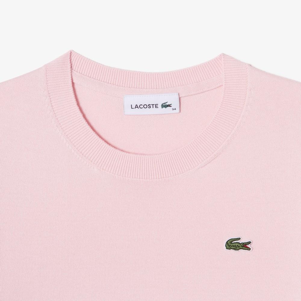 [lacoste] Women's Basic Crewneck Short Sleeve Sweater AF115E-56GADY