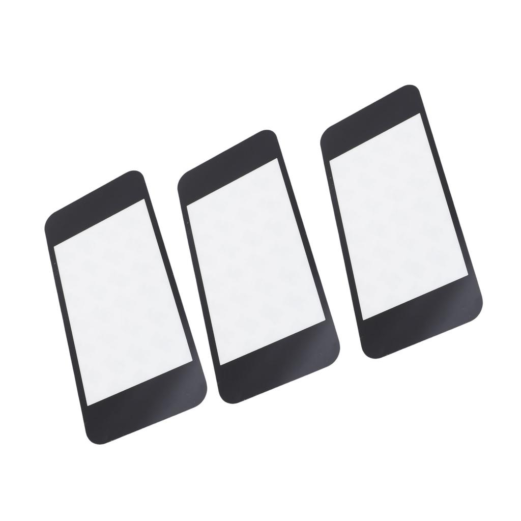 3PCS Top Screen Lens for New 2DS XL Resin Game Console Upper Top Screen Lens Replacement Cover with Adhesive Black