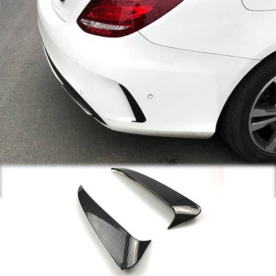 Rear Bumper Surrounds Air Outlet Tail Wind Knife Carbon Fiber Exterior Car Sticker for Mercedes-Benz C Class W205 C63 4DR