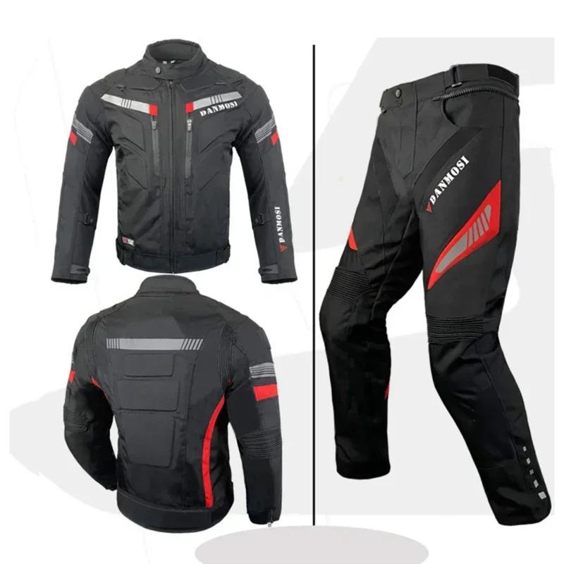Men's Motorcycle Cycling Jackets Riding Suit Waterproof Winter Warm Split Type Back Protection Elastic Outdoor Storage Equipment