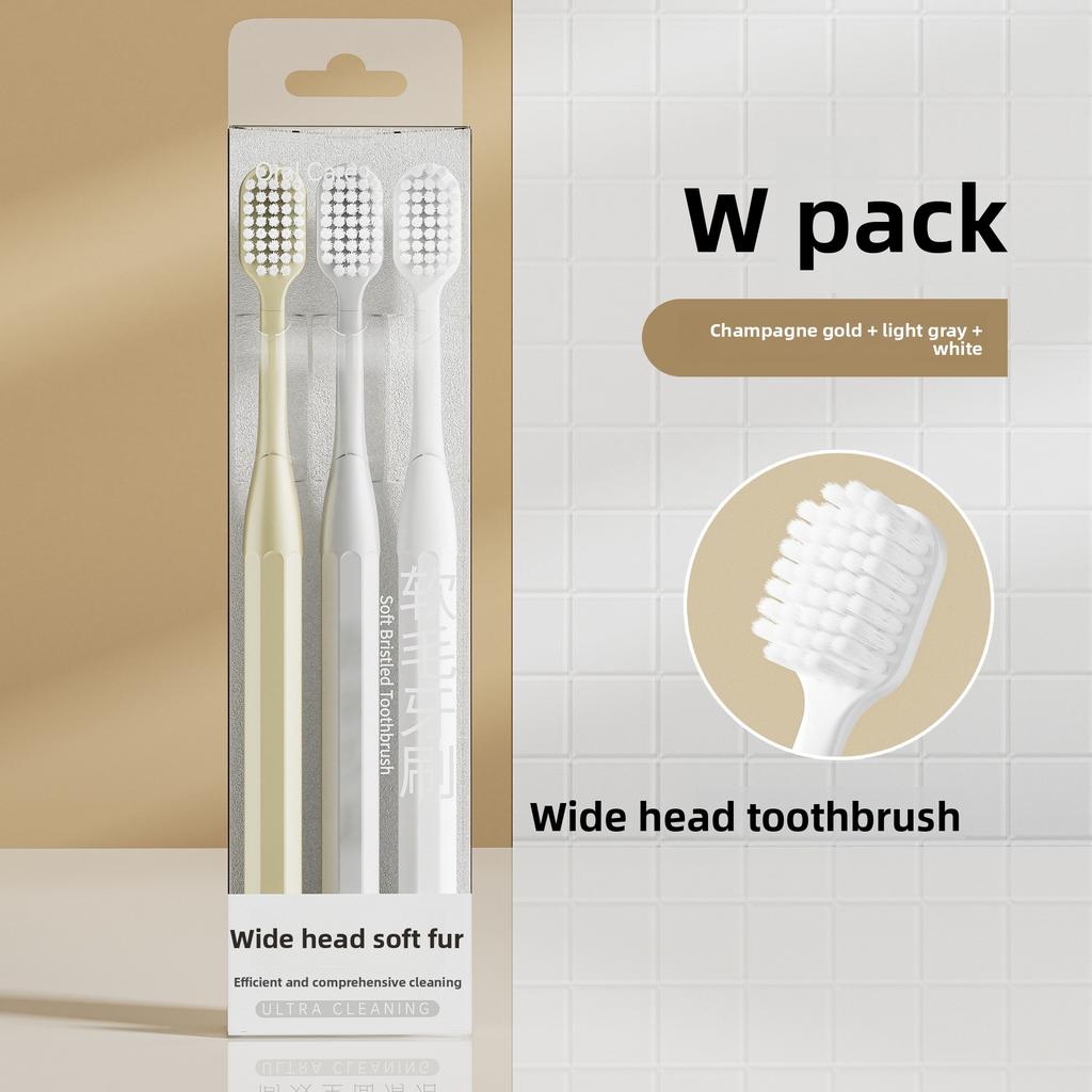3Pcs/set Household Toothbrush Soft Bristle Cleaning Tooth Care Travel Adult Universal Toothbrush
