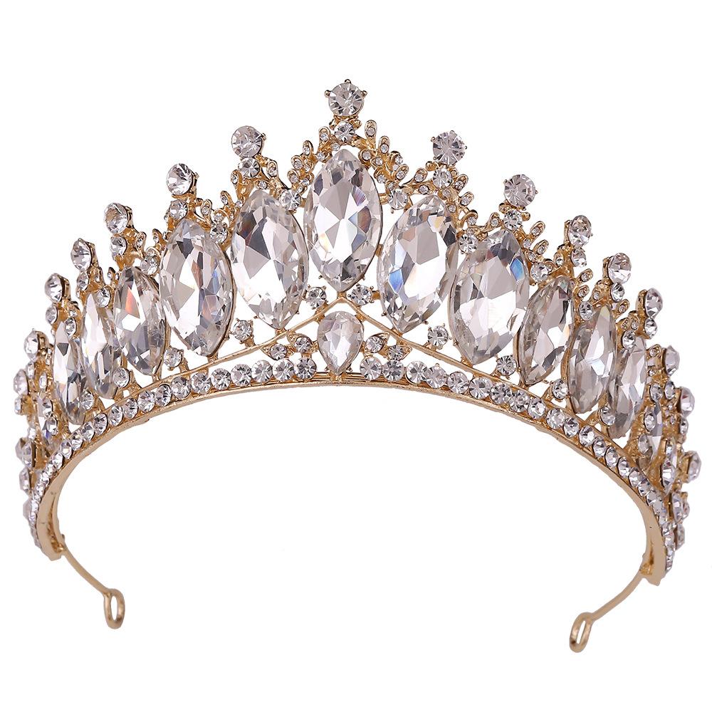Kristall Hochzeit Krone Barock Rot Tiara Hochzeit Kleid Zubehör Braut Krone