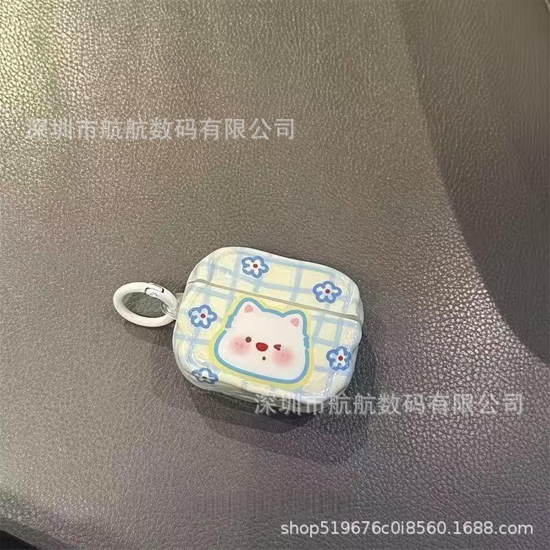 Plaid cartoon puppy for AirPods 1 generation apple headphone case airpodspro1 bluetooth headphone cover