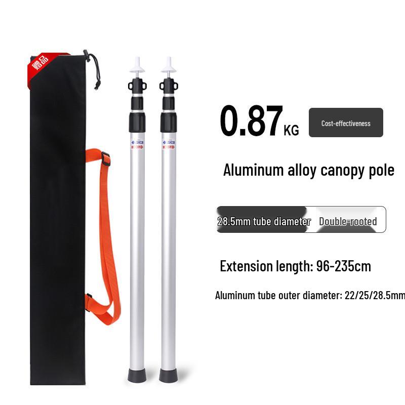 Telescopic Aluminum Awning Tent Support Pole - Thickened Alloy Design
