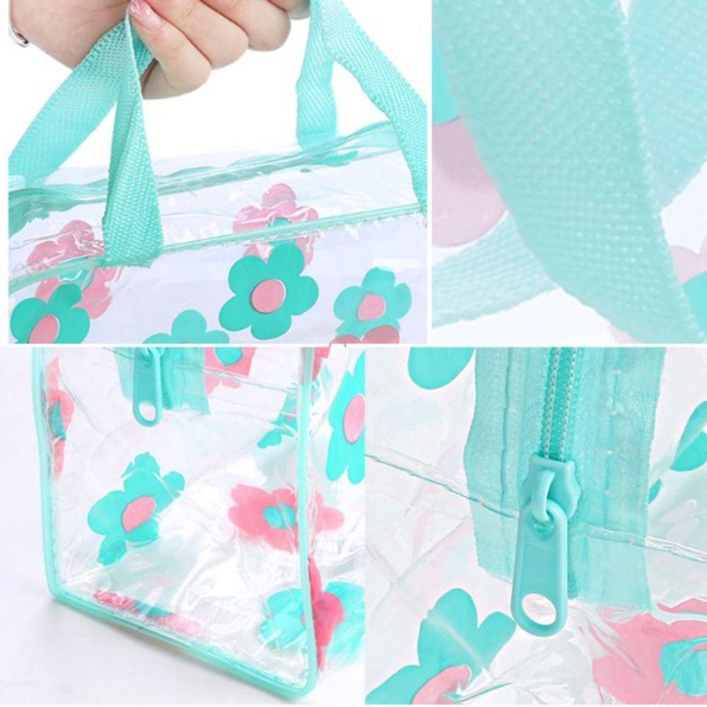 Floral PVC Wash Bags Waterproof Clear Makeup Pouch High Quality Beauty Case Toiletry Bag