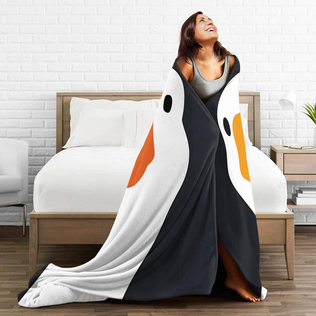 Super Warm Blankets Children Picnic Cute Cartoon Duck Bedding Throws Flannel Bedspread For Living Room Funny Sofa Bed Cover