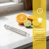 Silberner Zitronenschäler Edelstahl Schaber Obstschälwerkzeuge Zitronenreibe Küche