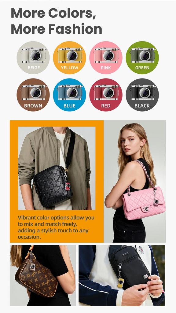 Retro Mini HD Digital Camera Keychain: Portable Cross-Border Photography/Video Recording Device