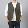 Gilet da Uomo in Puro Cotone Canottiera Senza Maniche Gilet Oversize con Peluche per Abbigliamento da Uomo