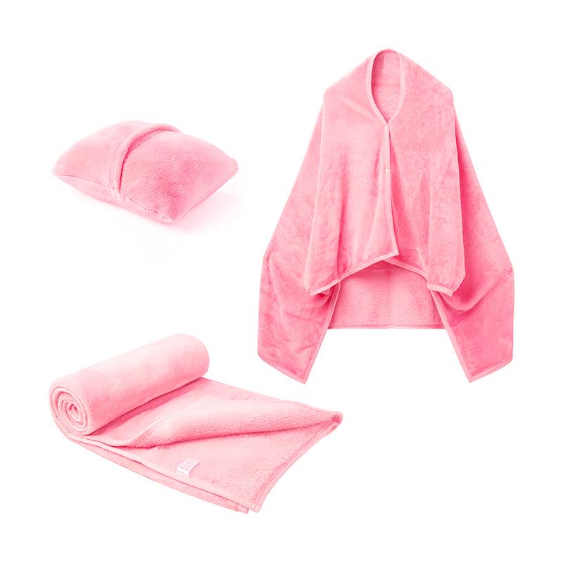 Japanese Thickened Multi-functional Fleece Shawl Blanket - Warm Nap & Air Conditioning Cloak
