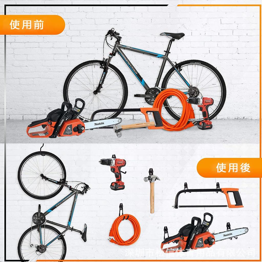 Nivithi SHW-1 Wall Hanging Hook, Tool Double Hook, L Shape, Strong Hook, Garage Storage Hook, Screws Included, Set of 4