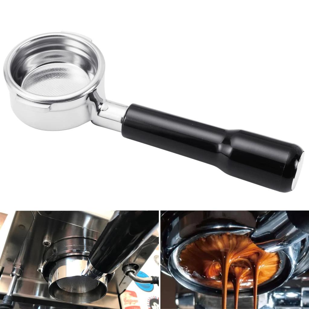 58MM Stainless Steel Double Ear Coffee Machine Handle Bottomless Filter Portafilter Universal E61 Espresso Coffee Tools