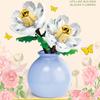 DIY MOC Flowers Bouquet Rose Sunflower Succulents Bonsai Vase Gardens Romantic Building Blocks Model Bricks Kids Sets Kits Toys