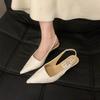 Nai Pai French Evening High Heel Retro Pointed Single Shoes Women's Shoes 2025 Summer New Chinese Beautiful Baotou Sandals