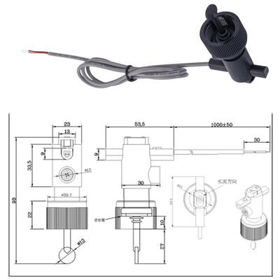 Plastic Water Flow Sensor Switch with Six-Point Baffle Configuration for Magnetic Flow Monitoring In Fluid Systems