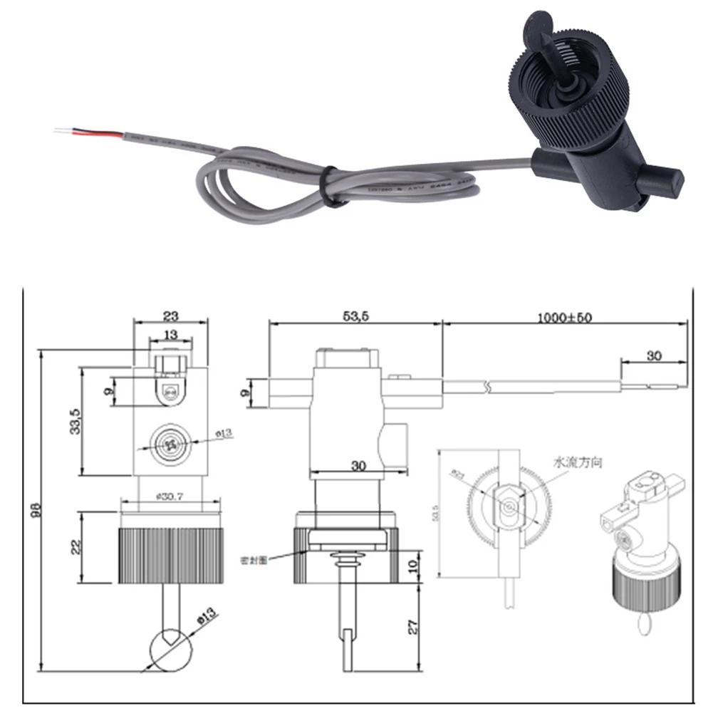 Plastic Water Flow Sensor Switch with Six-Point Baffle Configuration for Magnetic Flow Monitoring in Fluid Systems