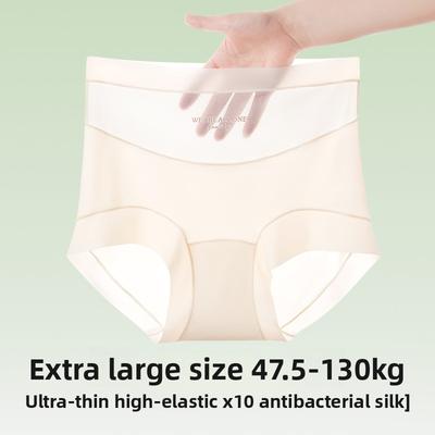 Übergröße Damen Neue Sommer Verlängerter Schritt Bequem Ohne Abdrücke Hoher Bund Kleiner Flacher Winkel Slip