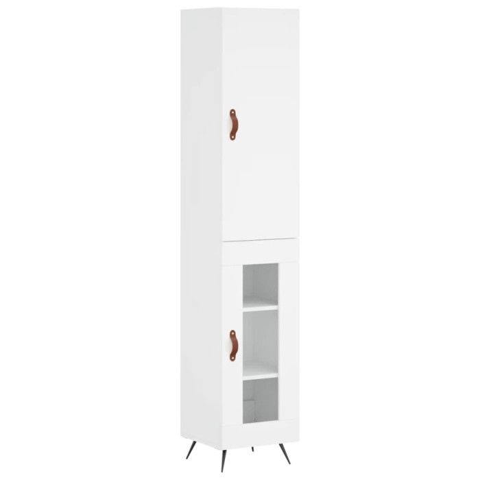 VidaXL Highboard White 34.5x34x180 Cm Engineered Wood 3199017