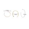 Minimalist C-shaped Large Circle High-end Steel Needle Earrings