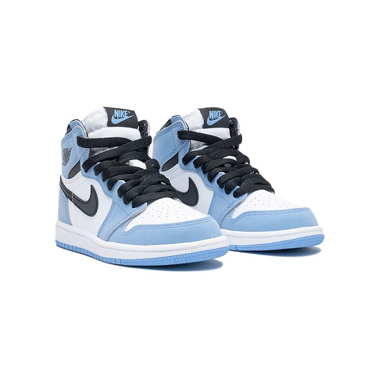 Air Jordan 1 Retro High OG PS University Blue Kids Sneakers White Black AQ2664-134
