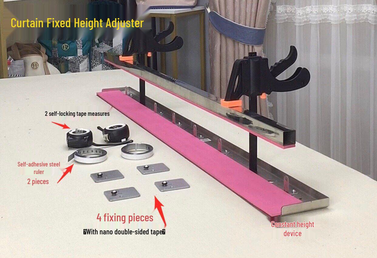 Brushed Stainless Steel Curtain Clips, High-Density Fabric, Fixed Height