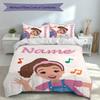 3pcs Custom Name Ms. Rachel Set,Includes 1 Duvet Cover and 2 Pillowcases,All-season Bedroom Decor