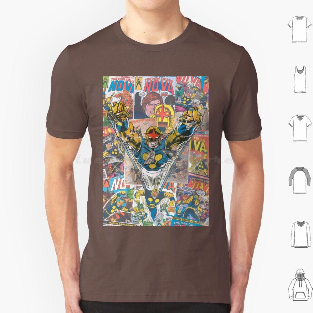 Vintage Comic Nova T Shirt Cotton Men Women DIY Print Vintage Comic Nova Superhero