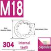 304 Stainless Steel External & Internal Tooth Lock Washer, Anti-Slip, Anti-Loosening, Size M6-M30