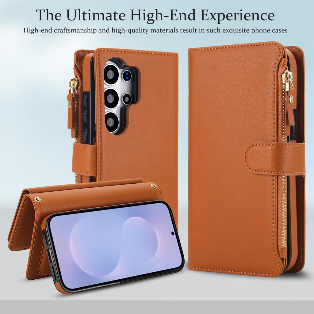 Detachable Crossbody Card Wallet Case for Samsung Galaxy S26 Ultra S25 Edge S24 Fe S23 Plus S22 A36 A56 A17 A26 Leather Cover