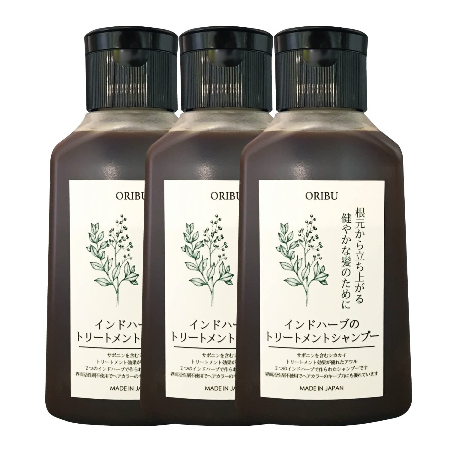Indian Herbal Treatment Shampoo, Natural Herbal Awal Shikakai, No Lather (3 Bottles)