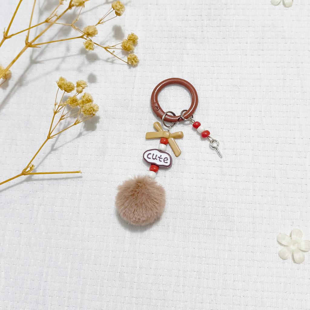 Keychain Phone Charm With Colorful Ball Decoration For Girls And Teens