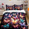 Colorful Butterfly Wall Art Set Multiple Sizes kid's And adults' Bedroom Exquisite 3PC Bedding set, Gift