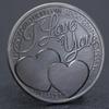 I Love You Confession Coin: Four-Leaf Clover Silver Coin Toy for Treasure Hunt & Gift