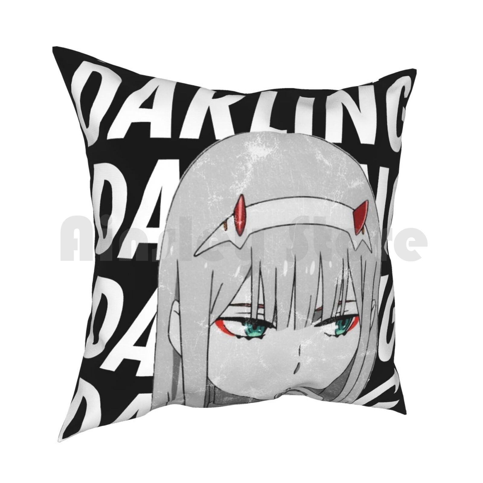 Zero Two  Darling  Pillow Case Printed Home Soft Throw Pillow Zero Zero 30cmx30cm