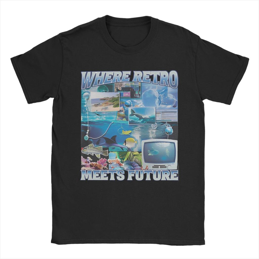 Unisex Unisexs Frutiger Aero T Shirts Tech The Future That Was Promised 100 Cotton Humorous Short Sleeve Tees Plus Size Tshirts