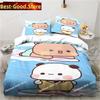 Cute Bubu and Dudu Cartoon Print All Season Twin Bedding Set 3 Piece Comforter Set Bed Duvet Cover Double King Comforter Cover