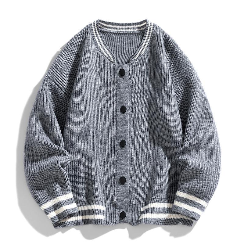 Cardigan Student Jacket Men s Knitted Sweater Men s Jacket Men s New Autumn and Winter Sweater M