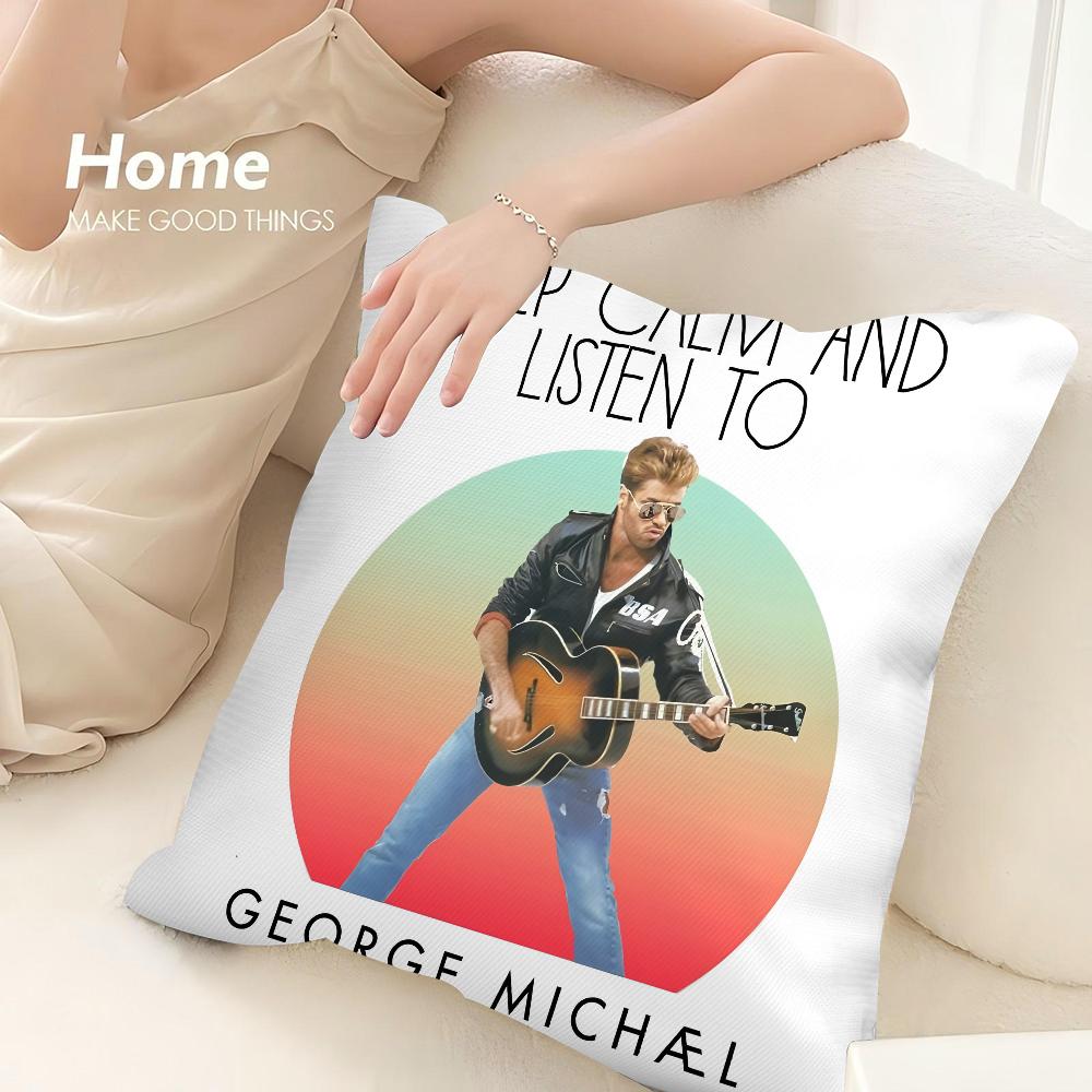 G-George Michael Singer Pillow Case 3D Print Polyester Fiber 40*40 Cm Home Sofa Throw Pillow Cover Decoration Festival Gift