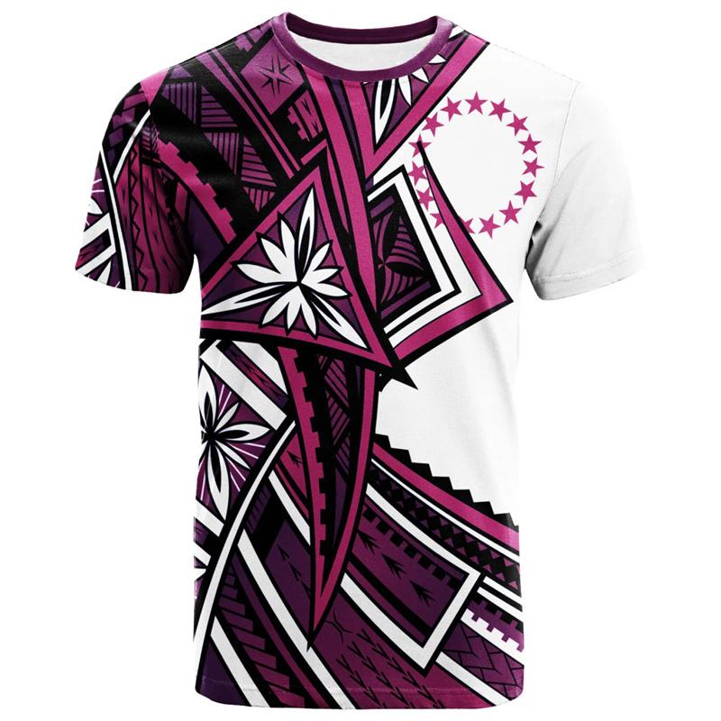 Cook Island 3D Print T Shirt For Men Clothes Round Neck Short Sleeves Casual Tops Polynesian Tshirt Streetwear Oversized T-shirt