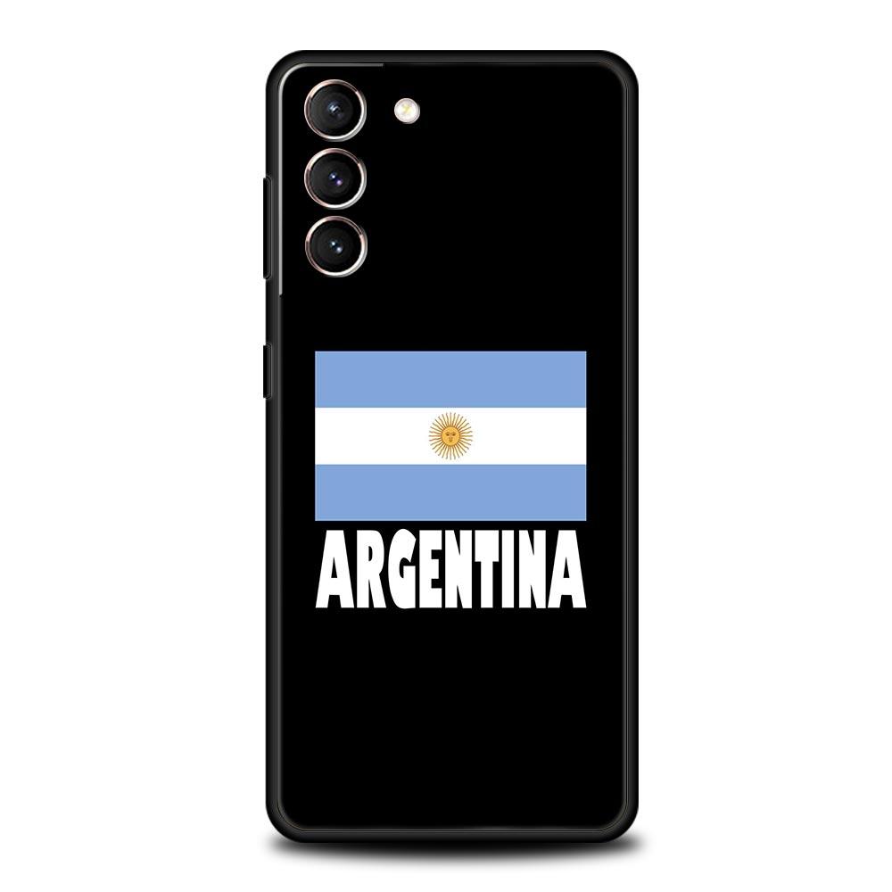 Argentina Flag Soccer 10 Soft Phone Case For Samsung Galaxy S23 S23 S22 S21 S20 FE Ultra 5G S10 S10E S9 S8 Plus 20 Cover Bumper