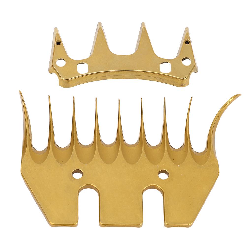 Sheep Shears Replacement Blades Gold Color 9 Curved Tooth High Carbon Steel Livestock Shearing